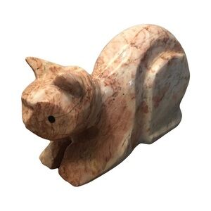 Hand Carved Marble Stone Cat